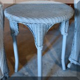 L14. Lloyd Flanders wicker side table. 
